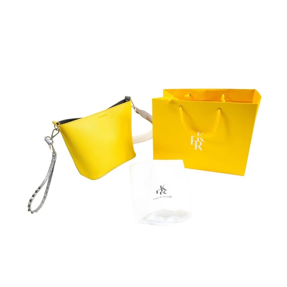 Find Kapoor Yellow Gray Pingo Bag 20 Artificial Leather Shoulder Tote Strap - Picture 1 of 16